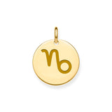9CT GOLD ZODIAC SYMBOL COIN PENDANT CHARM