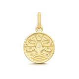 9CT GOLD TINY ZODIAC COIN PENDANT CHARM