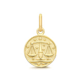 9CT GOLD TINY ZODIAC COIN PENDANT CHARM