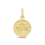 9CT GOLD TINY ZODIAC COIN PENDANT CHARM