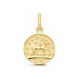 9CT GOLD TINY ZODIAC COIN PENDANT CHARM