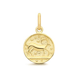 9CT GOLD TINY ZODIAC COIN PENDANT CHARM