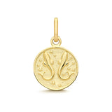 9CT GOLD TINY ZODIAC COIN PENDANT CHARM