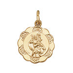 9CT GOLD HOLLOW ST CHRISTOPHER PENDANT