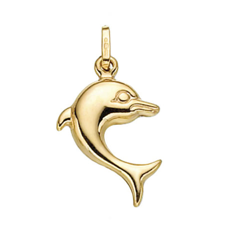 9CT GOLD HOLLOW DOLPHIN PENDANT