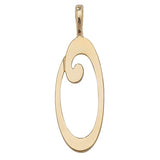 9CT GOLD POLISHED SCRIPT INITIAL PENDANT