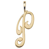 9CT GOLD POLISHED SCRIPT INITIAL PENDANT