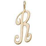 9CT GOLD POLISHED SCRIPT INITIAL PENDANT