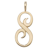 9CT GOLD POLISHED SCRIPT INITIAL PENDANT