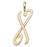 9CT GOLD POLISHED SCRIPT INITIAL PENDANT