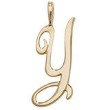 9CT GOLD POLISHED SCRIPT INITIAL PENDANT