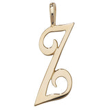 9CT GOLD POLISHED SCRIPT INITIAL PENDANT