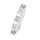 9CT WHITE GOLD DIAMOND SET WEDDING BAND