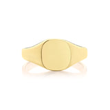 9CT GOLD CUSHION SHAPED SIGNET RING