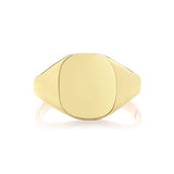 9CT GOLD CUSHION SHAPED LARGE SIGNET RING