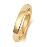 18CT YELLOW GOLD 3MM SOFT COURT WEDDING BAND