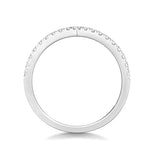 18CT WHITE GOLD DIAMOND WISHBONE RING