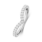 18CT WHITE GOLD DIAMOND WISHBONE RING