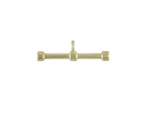 9CT GOLD ROUND T-BAR