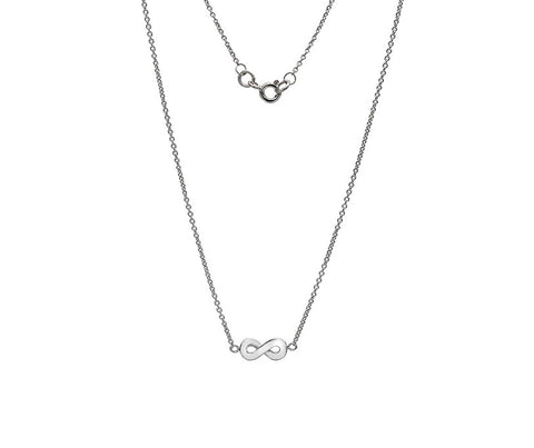 9CT WHITE GOLD INFINITY NECKLACE