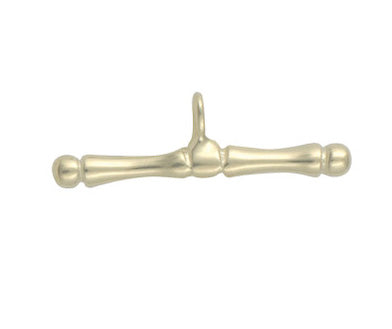 9CT GOLD CURVY T-BAR