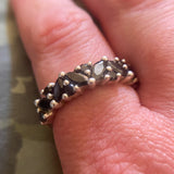 PRELOVED SILVER HAEMATITE HALF ETERNITY BAND