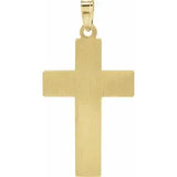 14CT GOLD MADONNA ROSARY CROSS PENDANT