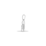 18CT WHITE GOLD .47CT DIAMOND CLUSTER DROP PENDANT