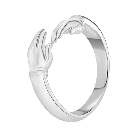 SILVER HUG RING
