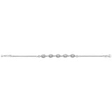 SILVER MARQUISE SHAPED CUBIC ZIRCONIA BRACELET