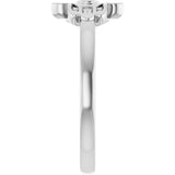 SILVER .03CT DIAMOND HAMSA RING