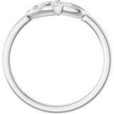 SILVER .03CT DIAMOND HAMSA RING