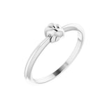 PLATINUM STACKABLE KNOT RING