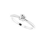 PLATINUM STACKABLE KNOT RING
