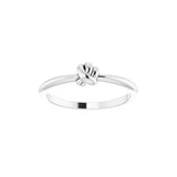 PLATINUM STACKABLE KNOT RING
