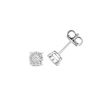 9CT GOLD DIAMOND CLUSTER STUDS