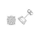 9CT GOLD DIAMOND CLUSTER STUDS