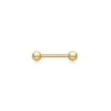 SINGLE 9CT GOLD DOUBLE-ENDED PIERCING BAR