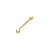 SINGLE 9CT GOLD DOUBLE-ENDED PIERCING BAR