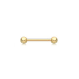 SINGLE 9CT GOLD DOUBLE-ENDED PIERCING BAR