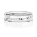 18CT WHITE GOLD CHANNEL SET DIAGONAL DIAMOND BAND