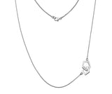 SILVER QUINTETTE 33" ASYMMETRIC DOUBLE PENTAGON NECKLACE