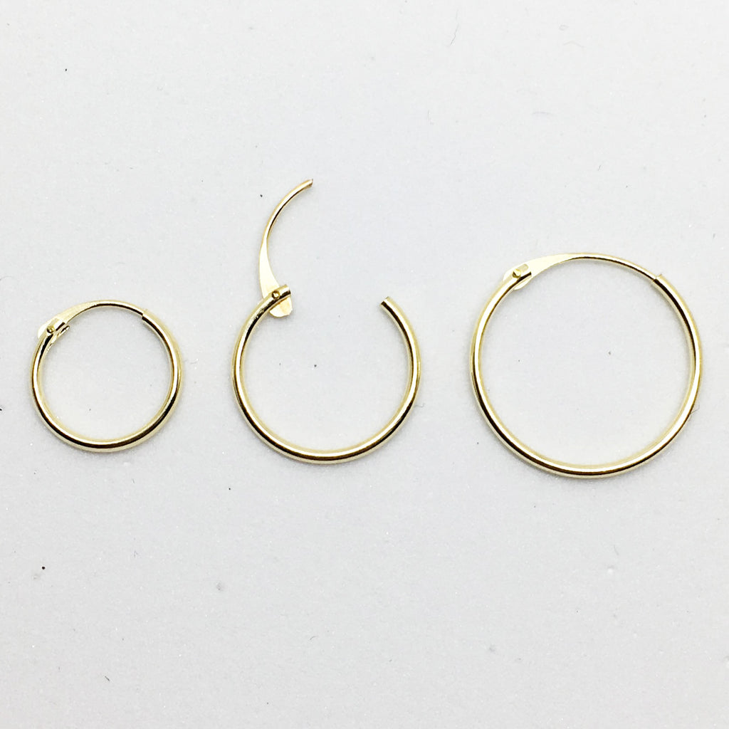 Hinged gold sleeper earrings Clearance