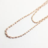 ROSE GOLD PLATED SILVER FANCY MICRO RAINDROP CHAIN