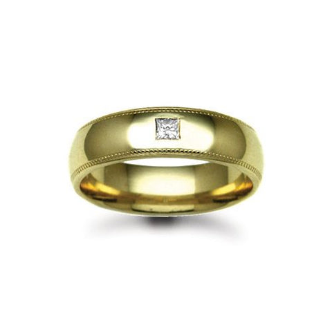 BESPOKE 18CT GOLD DIAMOND SET MILLEGRAIN WEDDING BAND