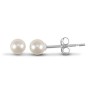 SILVER CULTURED FRESHWATER PEARL STUDS