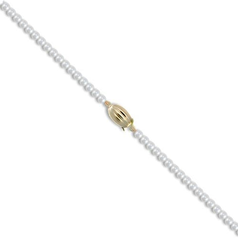 SALTWATER AKOYA CULTURED ROUND PEARL NECKLACE WITH 9CT GOLD CLASP