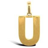 9CT GOLD SIMPLE INITIAL PENDANT