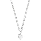 SILVER DOUBLE HEART BELCHER NECKLACE