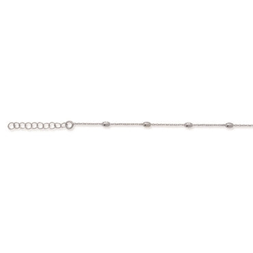 SILVER RAINDROP ANKLET